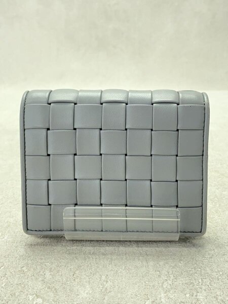MIU MIU(ミュウミュウ) / 2つ折り財布/レザー/GRY/編み込み/// | 中古 