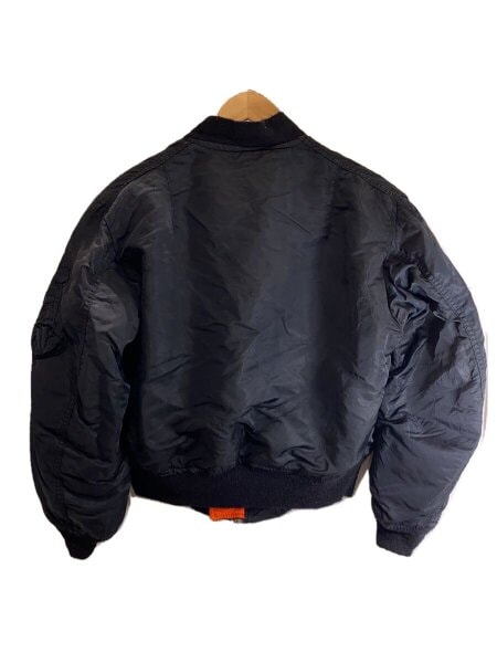 ALPHA MA-1 ブラック M 80s IDEALジップ USA製 U.S.A.製時代80,s IDEAL