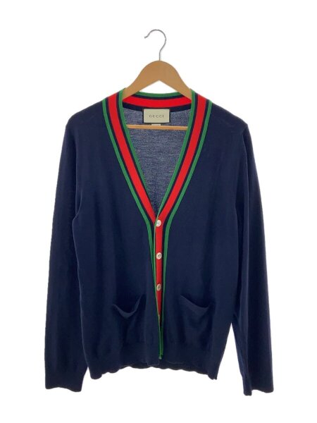 GUCCI(グッチ) / カーディガン(薄手)/L/ウール/NVY/576806 | 古着の 