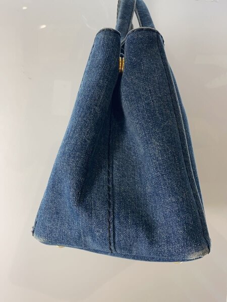 PRADA(プラダ) / カナパ/デニム/トートバッグ/--/IDG | 中古品の PRADA(プラダ) / カナパ/デニム/トートバッグ/--/IDG | 中古品の