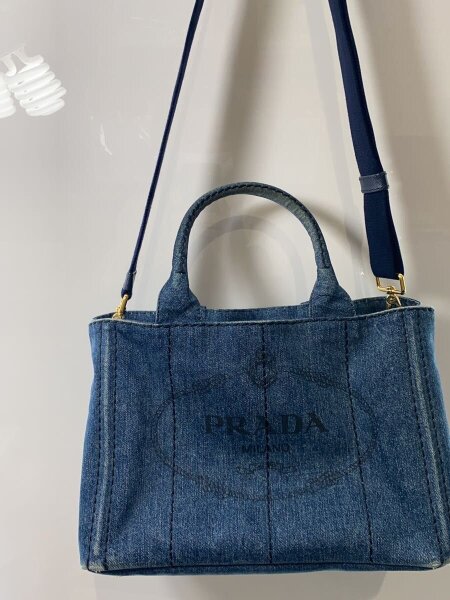PRADA(プラダ) / カナパ/デニム/トートバッグ/--/IDG | 中古品の PRADA(プラダ) / カナパ/デニム/トートバッグ/--/IDG | 中古品の