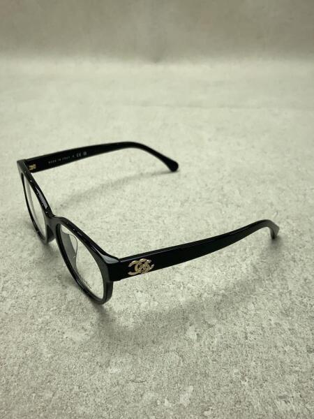 CHANEL シャネル3431-B-A ダブルマークラインストーン 黒メガネ CHANEL(シャネル) / メガネ/ウェリントン/プラスチック/BLK/CLR