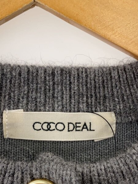 COCO DEAL ココディール ラクーン混ダブルフェイスニットカーディガン