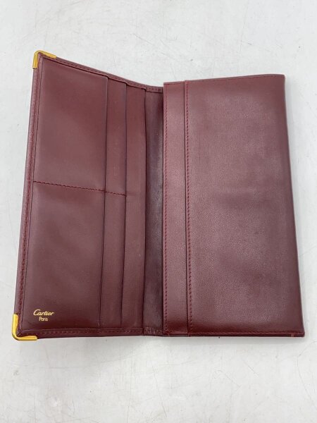 Cartier(カルティエ) / 2つ折り長財布/レザー/BRD/無地/レディース