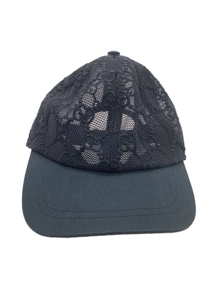 GUCCI(グッチ) / メッシュキャップ/M/ナイロン/BLK/総柄/レディース 