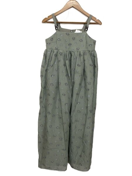 emmi / ジャガードワークワンピース/キャミワンピース/0/ポリエステル/GRN/花柄/13WFO252023 emmi(エミ) / ジャガードワークワンピース/キャミワンピース/0