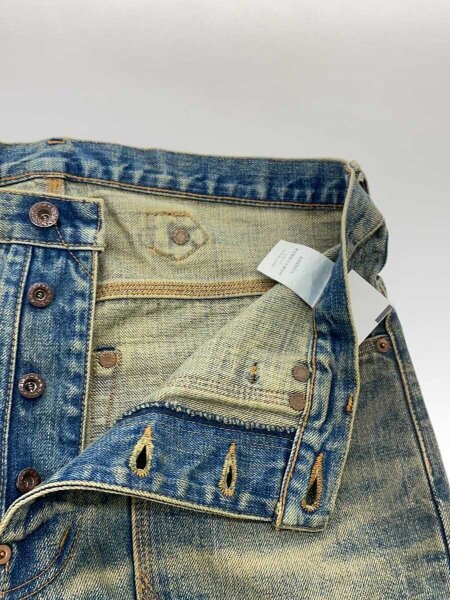 SUGARHILL(シュガーヒル) / OILED FADE DOUBLE KNEE DENIM PANTS/裾 