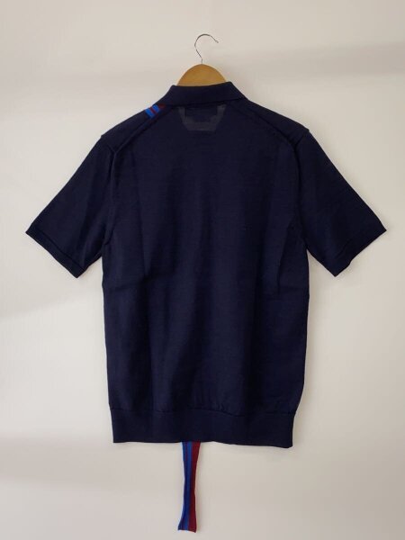 COMME des GARCONS HOMME DEUX / 25SS/ライン ニットポロ/ポロシャツ/L/アクリル/NVY/DO-N012 COMME des GARCONS HOMME DEUX(コムデギャルソンオムドゥ) / 25SS