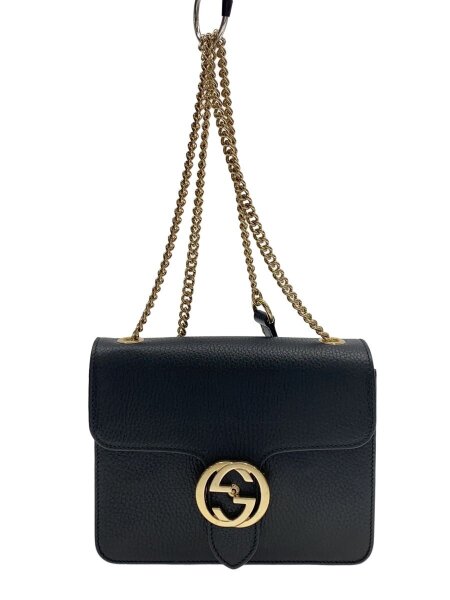 GUCCI(グッチ) / インターロッキング/ショルダーバッグ/--/BLK/無地 