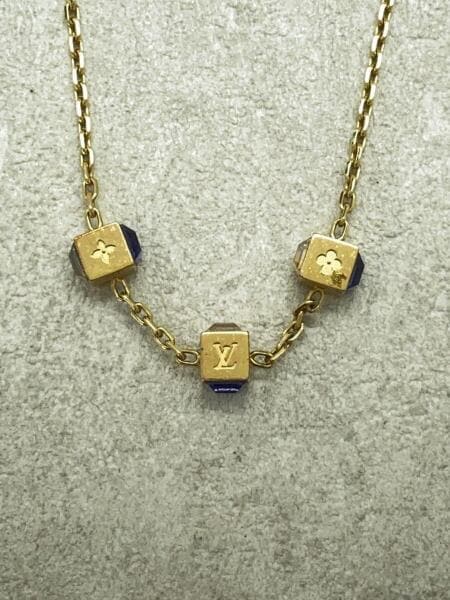 LOUIS VUITTON◇コリエ・ギャンブル_BLU/--/BLU/トップ有/レディース