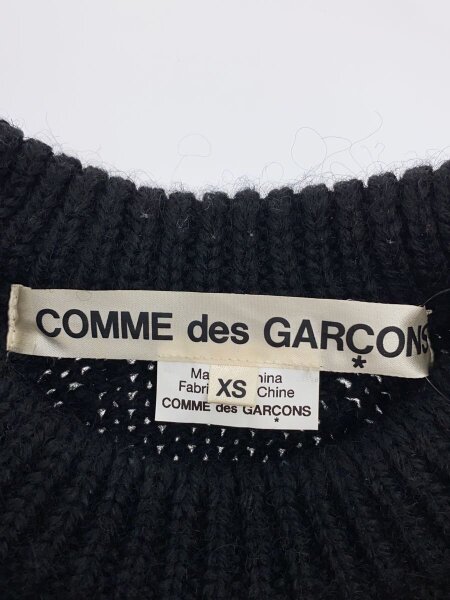 COMME des GARCONS / クールネックセーター/リブ編み/XS/ウール/ブラック/GL-N009 COMME des GARCONS(コムデギャルソン) / クールネックセーター/リブ
