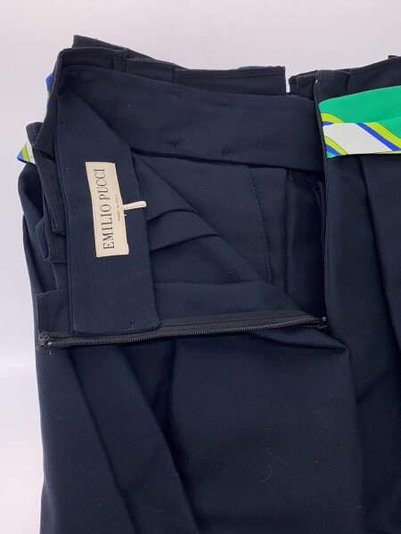 EMILIO PUCCI / スカーフベルテッド タックコットンロングスカート/34/ブラック/71rv20 EMILIO PUCCI(エミリオプッチ) / スカーフベルテッド タックコットン