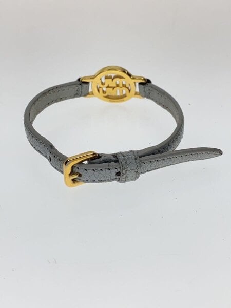 MIU MIU(ミュウミュウ) / マドラスレザブレスレット/M//レザー/GRY