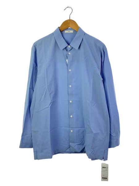 ATON(エイトン) / shrink broad oversized shirt/4/コットン/BLU 