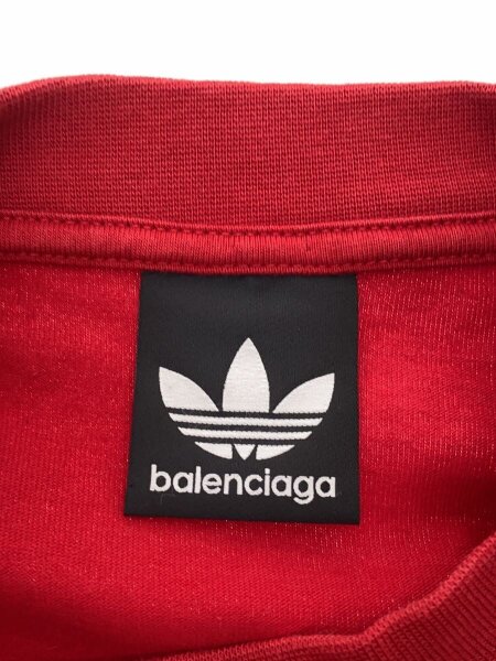 BALENCIAGA × adidas / 22SS/パフォーマンスロゴT/2/コットン/RED/712398// BALENCIAGA(バレンシアガ) / 22SS/パフォーマンスロゴT/2/コットン/RED