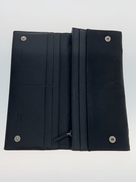 PRADA(プラダ) / 三角ロゴ/フラップロングウォレット/ナイロン/BLK