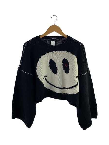 RAF SIMONS(ラフシモンズ) / 20SS/SMILE KNIT/XS/ウール/BLK | 古着の 