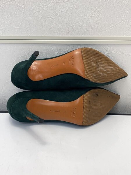 CELINE(セリーヌ) / ポインテッドトゥ/パンプス/37/GRN | 中古品 CELINE(セリーヌ) / ポインテッドトゥ/パンプス/37/GRN | 中古品