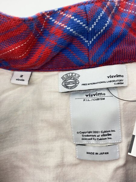 visvim / ギザコットンラモシャツ/2/コットン/RED/チェック/0112305011001 visvim(ヴィズヴィム) / ギザコットンラモシャツ/2/コットン/RED