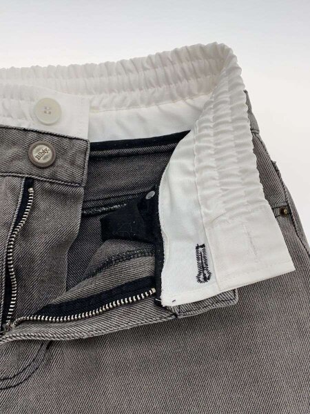 Bibiy．(ビビィ) / JULIET DOUBLE WAIST DENIM/S/デニム/GRY/B41