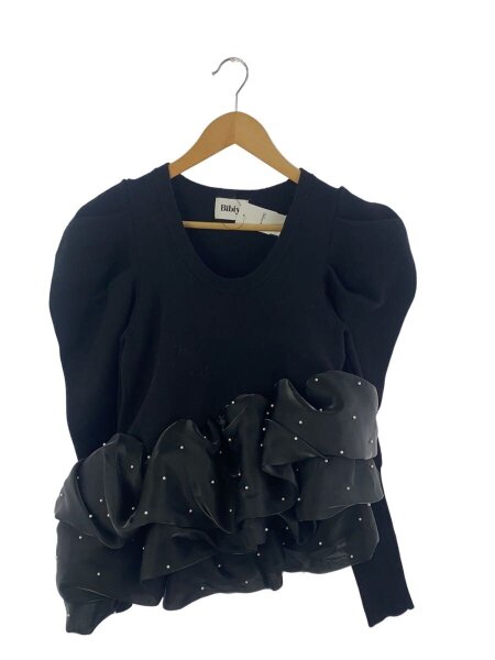 Bibiy.(ビビィ) / AMELIE PEPURAMU KNIT/FREE/コットン/BLK/B41 Bibiy.(ビビィ) / AMELIE PEPURAMU KNIT/FREE/コットン/BLK/B41