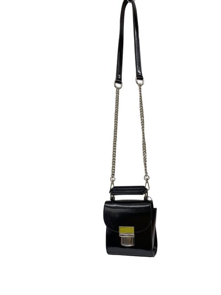 MSGM(エムエスジーエム) / ショルダーバッグ/エナメル/BLK/無地 | 中古 