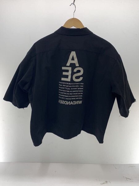 WIND AND SEA(ウィンダンシー) / 半袖シャツ/L/コットン/BLK/WDS-SH-04