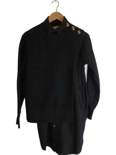 sacai(サカイ) / 2018AW/sweat shirting combo dress/2/コットン/BLK 