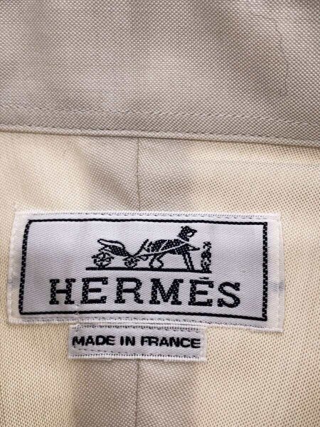 HERMES(エルメス) / 半袖シャツ/38/コットン/BEG/無地 | 古着の販売