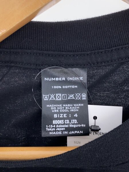 NUMBER (N)INE(ナンバーナイン) / Tシャツ/4/コットン/BLK | 古着の 