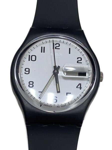 SWATCH(スウォッチ) / 腕時計/アナログ/WHT/BLK/SR1130SW// | 中古品の 