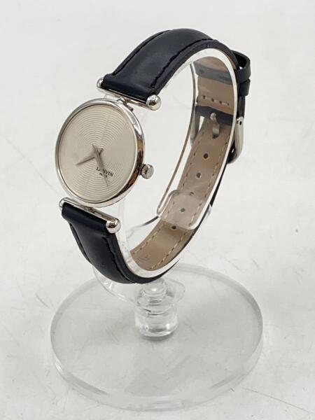 LANVIN(ランバン) / クォーツ腕時計/アナログ/レザー/WHT/BLK | 中古品 