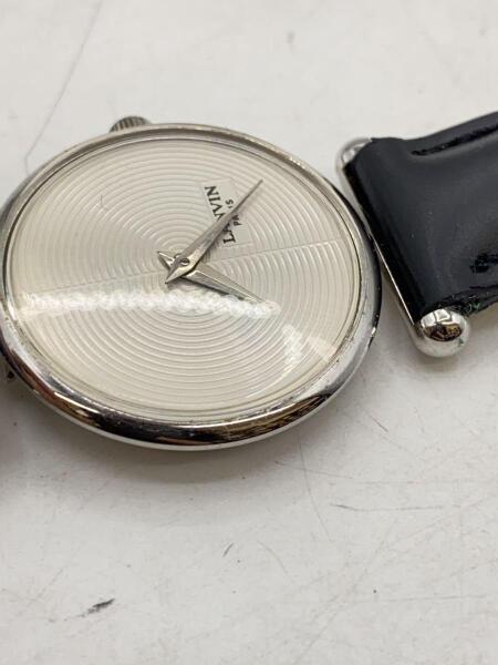 LANVIN(ランバン) / クォーツ腕時計/アナログ/レザー/WHT/BLK | 中古品 