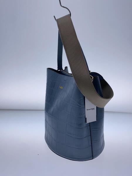 FURLA(フルラ) / ショルダーバッグ/レザー/BLU/バケット/クロコ柄 