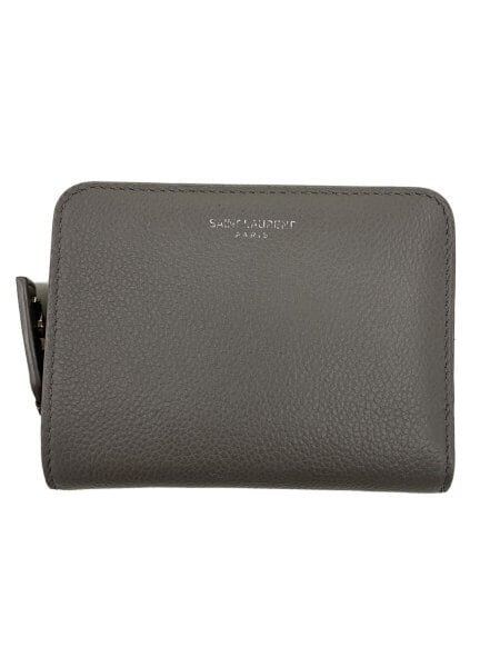 SAINT LAURENT(サンローラン) / 2つ折り財布/ヨゴレ・ヒビ割れ有/GRY