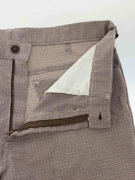 Levi’s / 80s/スラックスパンツ/34/--/ブラウン/チェック/10517-6427/42TALON Levi's(リーバイス) / 80s/スラックスパンツ/34/--/ブラウン/チェック