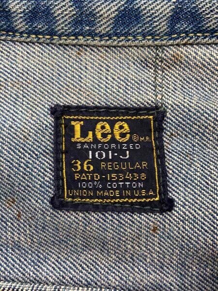 Lee(リー) / 101J/60s～70s/四角黒タグ/UNION MADE/Gジャン/36/? NULL 