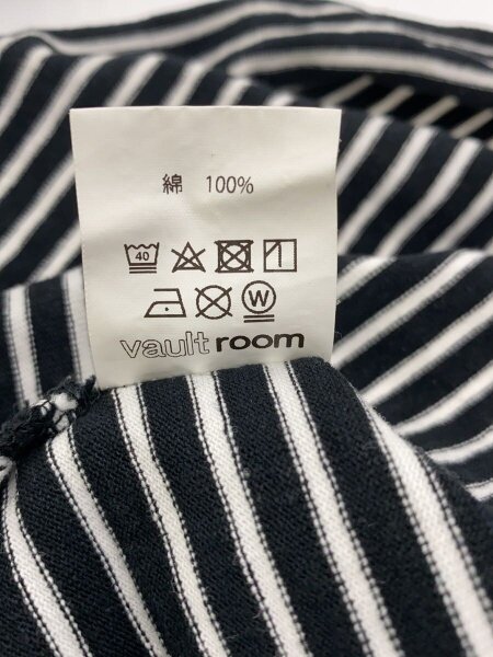 vaultroom(ボルトルーム) / BAN BORDER 長袖Tシャツ/L/コットン/BLK 