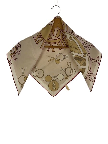 Cartier(カルティエ) / 時計柄スカーフ/シルク/BEG/総柄/レディース