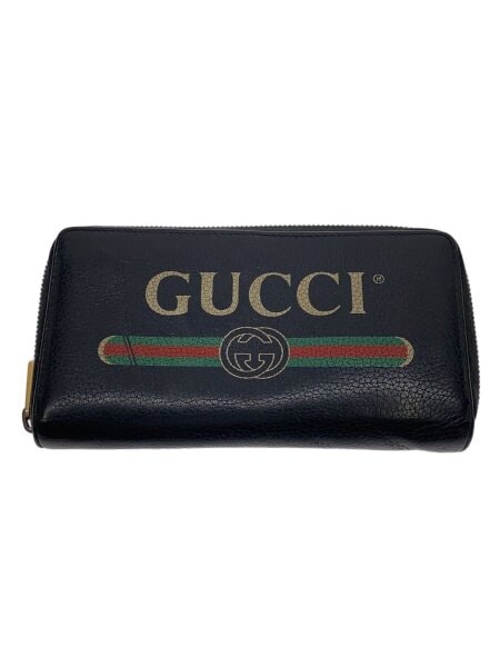 GUCCI ヴィンテージ GGモノグラム 長財布 エンベロープ ネイビー 旧ロゴ GUCCI(グッチ) / 長財布_ヴィンテージロゴ/レザー/BLK/メンズ | 中古品