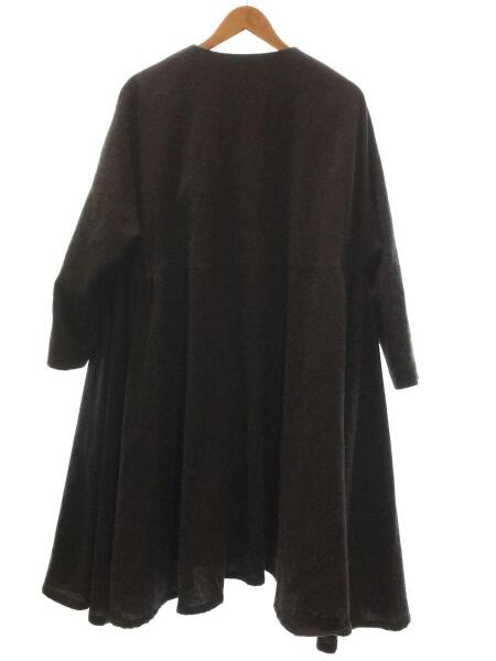 mizuiro ind(ミズイロインド) / 19AW/ギャザーワイドコート/ノーカラー 