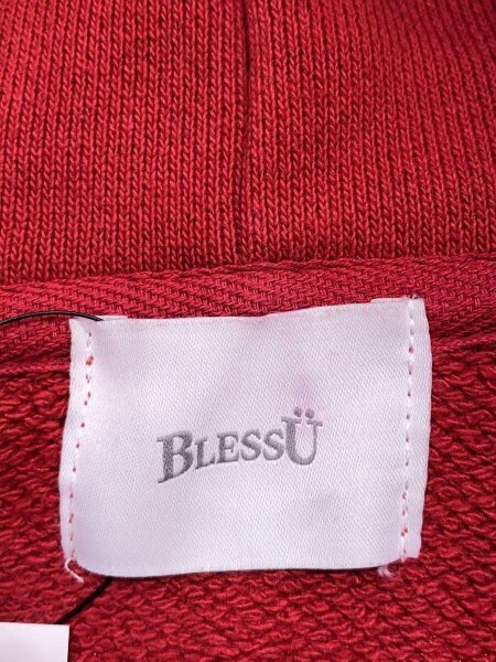 BlessU 赤 M / L フード付きパーカー 新品 BlessU bless u ブレスユー レッドパーカー Mサイズ