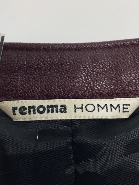 renoma(レノマ) / HOMME/シングルライダースジャケット/3L/山羊革/BRD 