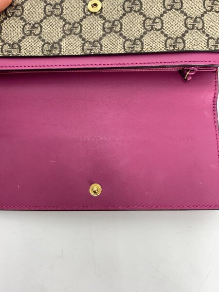 GUCCI(グッチ) / GGスプリーム/長財布/--/RED/総柄/レディース | 中古 