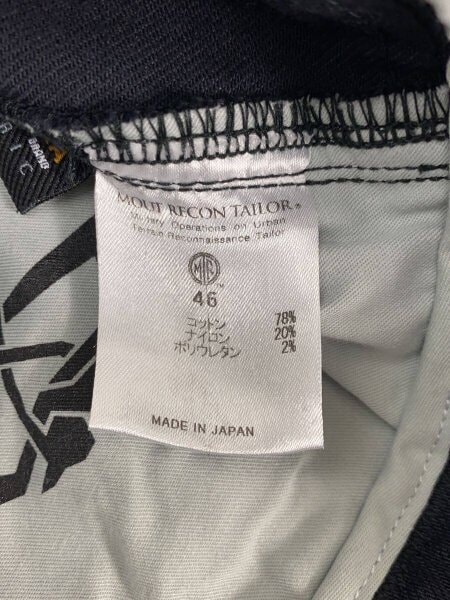 mout recon tailor × STONEMASTER / ショートパンツ/46/コットン/BLK/無地/MT1006 mout recon tailor(マウトリーコンテーラー) / ショートパンツ/46