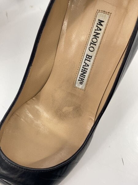 マノロブラニク レザー 37 ブラウン レディース パンプス MANOLO