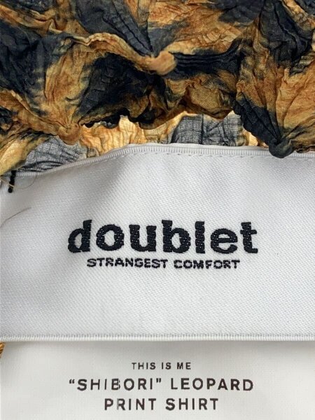 doublet(ダブレット) / SHIBORI LEOPARD PRINT SHIRT/XL/ポリエステル 