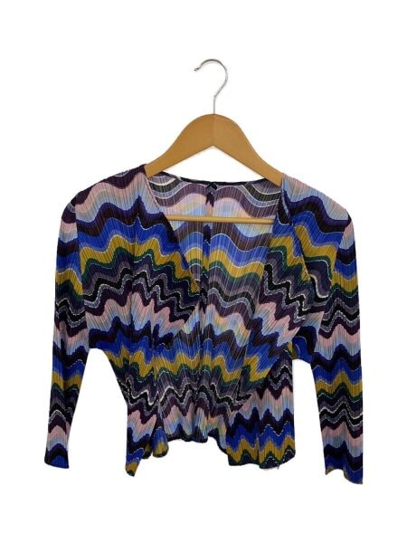 試着のみ】PLEATS PLEASE カーディガン サイズ4 総柄