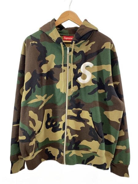 Supreme(シュプリーム) / ジップパーカー/L/コットン/KHK/カモフラ 