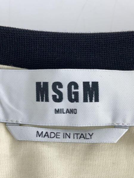 MSGM(エムエスジーエム) / 長袖Tシャツ/L/コットン/IVO/227798-99  